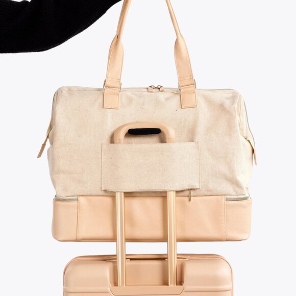 NWT BEIS Weekender Bag in Beige - Picture 4 of 12